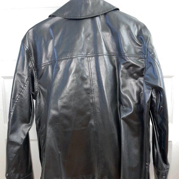 NEW Weekday bryant coated overshirt in black - Picture 8 of 8